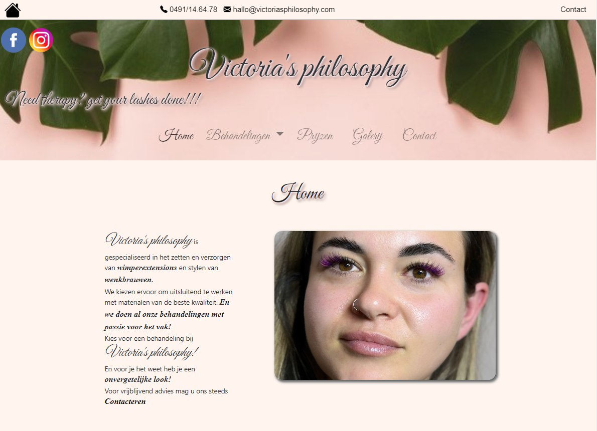 Afbeelding van website Victoria's Philosophy